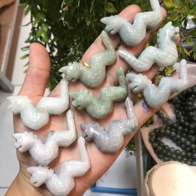 พญานาคหยกพม่าแท้ Nature jadeite type A💯%