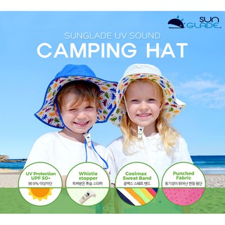 SunGlade UV Camping Hat หมวกกันเเดดสำหรับเด็ก ปีกกว้าง กัน UV  ระบายอากาศได้ดี Made in Korea