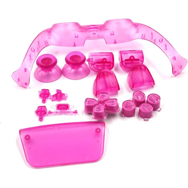 ปุ่มกดทัชแพด ABXY ใส แบบเปลี่ยน สําหรับ PS5 BDM-010 (สีชมพูใส)