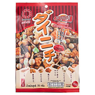  ไดนิจิ ข้าวอบกรอบสไตล์ญี่ปุ่น รสดั้งเดิม 70 กรัม  Dainichi Japanese Style Rice Cracker Original Flavor 70g.