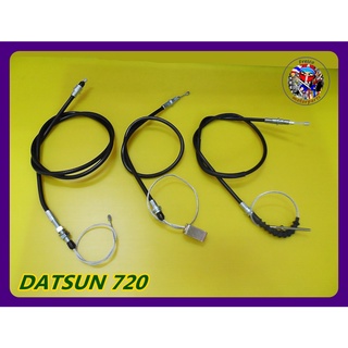 NISSAN DATSUN 720 HAND BRAKE CABLE SHORT TYPE SET สายเบรคมือช่วงสั้นรถยนต์ (3เส้นชุด)