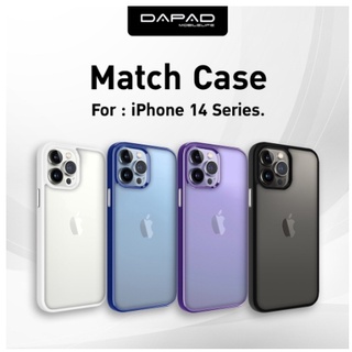 Dapad Match case for iPhone 14 /14 Plus /14 Pro /14 Pro Max เคสใสกันกระแทกขอบสี