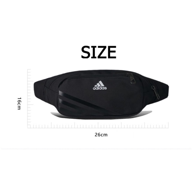 กระเป๋าคาดเอวADIDAS คาดอก ผู้ชายและผู้หญิง คาดเอวนักเรียน สะพาย ทรงสวย เนื้อผ้าดี ลายเรียบ