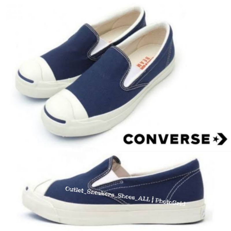 รองเท้า Converse x Beams Jack Purcell Slip On Navi Blue 🔥SALE🔥 ใส่ได้ทั้ง ชาย หญิง ส่งฟรี
