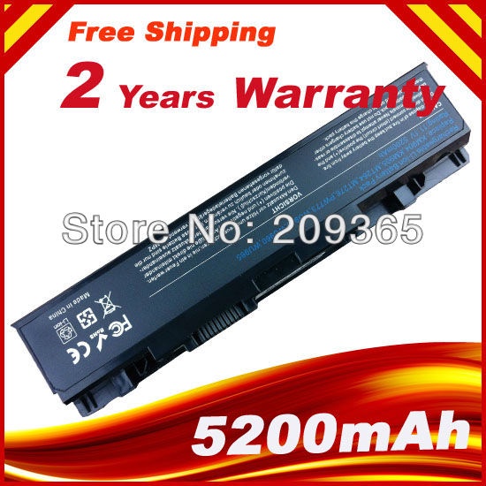 4400mAh Replacement Laptop Battery For Dell Studio WU946 KM958 KM965 MT264 1555 1557 1558 1535 1536 