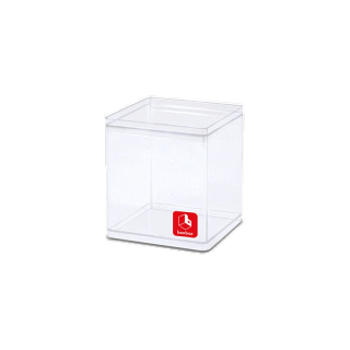 boxbox BB02011 ( 2 กล่อง) ขนาด 8.5 x 8.5 x 9.75 ซม.กล่องพลาสติกใสอเนกประสงค์ รุ่น Slim กล่องเก็บของ 1403676