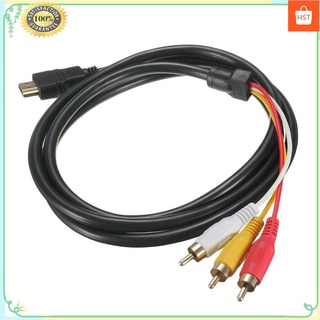 ⭐HTS⭐1080P HDTV HDMI-compatible Male To 3 RCA Audio Video AV Cable Cord Adapter