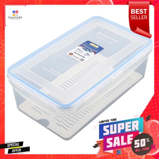 กล่องอาหารเหลี่ยม MICRON SUPER LOCK 4.7 ลิตร สีใสFOOD CONTAINER SUPER LOCK MICRON 4.7L CLEAR