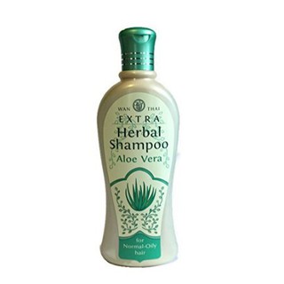 🔥โปรค่าส่ง25บาท🔥 Wanthai Extra Herbal Shampoo Aloe vera 200ml. ว่านไทย แชมพูผม ผมธรรมดา-มัน 8850785003169