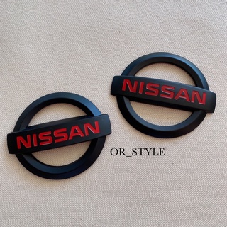 โลโก้ NISSAN สีดำ ตัวอักษรแดง