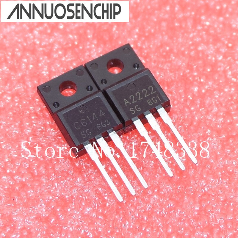 20pcs Ic 2sa2222 & 2sc6144 To-220F (10 X A2222) + 10 X C6144)