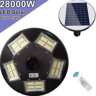 โคมไฟ UFO 20ทิศทาง  LED  22000W - 28000W Square Light ไฟถนน ไฟโซล่าเซลล์ Solar Street Light พลังงานแสงอาทิตย์ LED แสงขาว