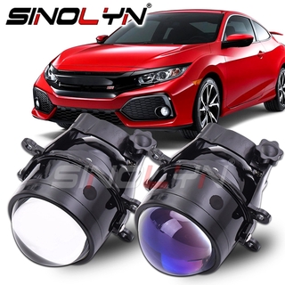 ไฟตัดหมอก Sinolyn สำหรับ Honda Civic / Accord / CR-V / Insight / Odyssey / City / FIT 3.0  เลนส์สีฟ้า Bi-xenon Projector D2H H11 HID หลอดไฟ LED ไฟรถยนต์อุปกรณ์ปรับแต่ง