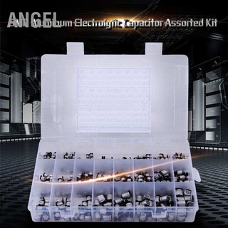 Angel ตัวเก็บประจุอลูมิเนียมไฟฟ้า 24 Values Smd 1uF - 1000uF 400 ชิ้น