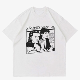 T-shirt  เสื้อยืด ลาย Stranger X SONIC YOUTH THINGS | เสื้อยืด SERIES | เสื้อผ้าคนแปลกหน้า | เสื้อยืด พิมพ์ลายภาพยนตร์ L