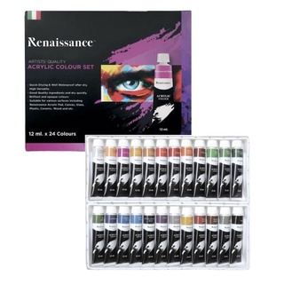 สีอะคริลิค “Renaissance” 24 สี