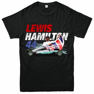 แขนสั้นcrew neckเสื้อยืด พิมพ์ลาย Lewis Hamilton F1 Retro Racing 44 สไตล์คลาสสิก ไม่ซ้ําใคร สําหรับผู้ชาย 799469S-XXXXL