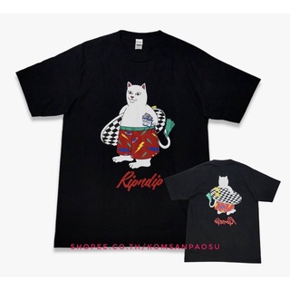 คอตต้อนคอกลม✌✥❣เสื้อยืด ripndip skateboardS-5XL