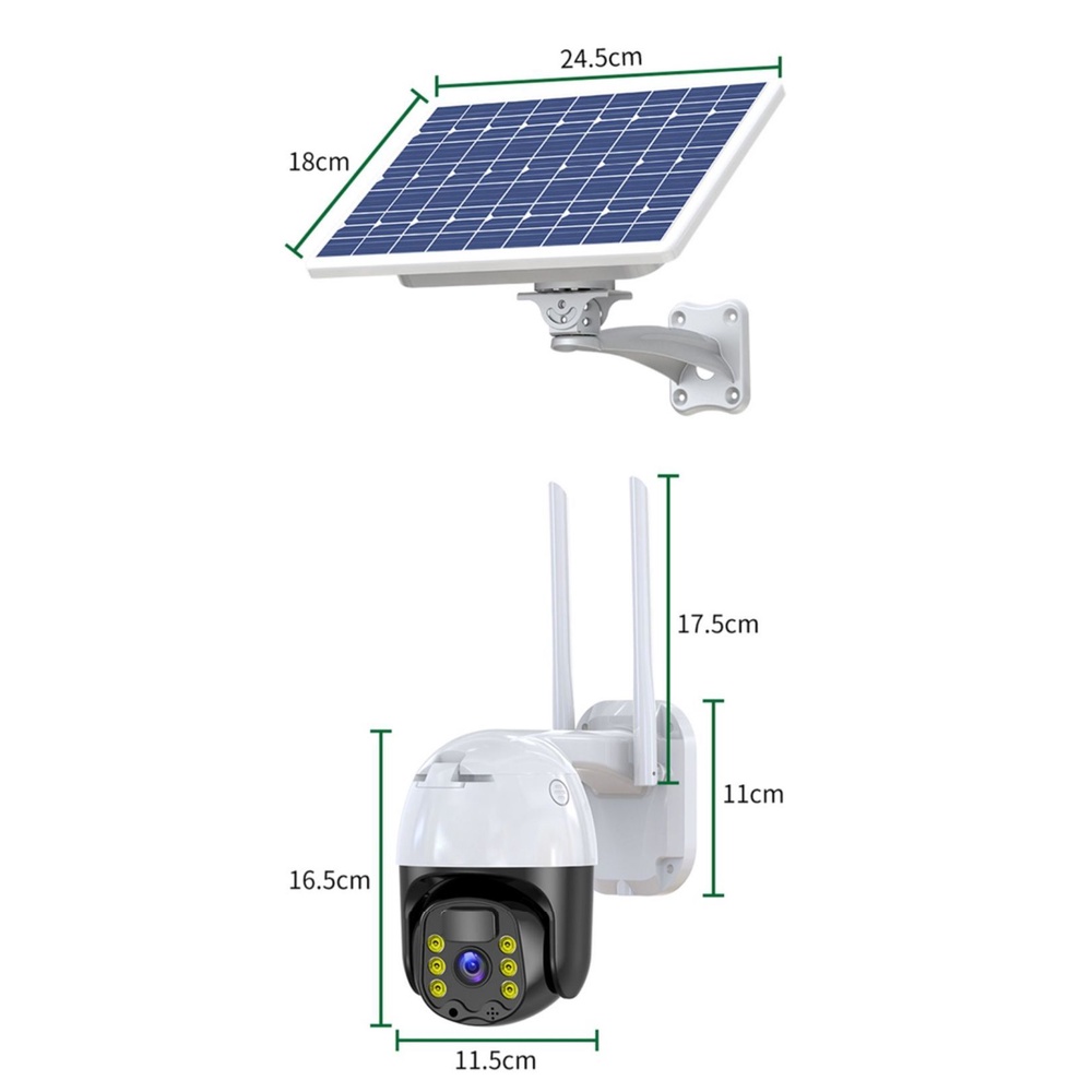 HVISION สุ่มแถมซิมฟรี กล้องวงจรปิดโซล่าเซลล์ 36W ใช้ได้30วัน กล้องวงจรปิด sim 4g AIS TRUE DTAC กล้องวงจรปิดไร้สาย