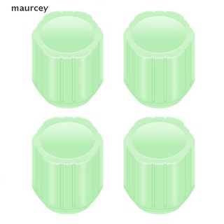 Maurcey ฝาครอบวาล์วพลาสติก ABS เรืองแสง กันฝุ่น สําหรับตกแต่ง 4 ชิ้น