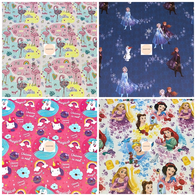 Sansan WAWA กระดาษของขวัญ SANWA ยูนิคอร์น มิกกี้ MINNIE PRINCES MOTIF