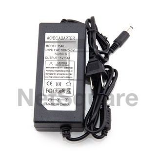 Adapter 15V 4A อะแดปเตอร์  DC Power Supply 5.5*2.5mm And 5.5*2.1mm US Plug