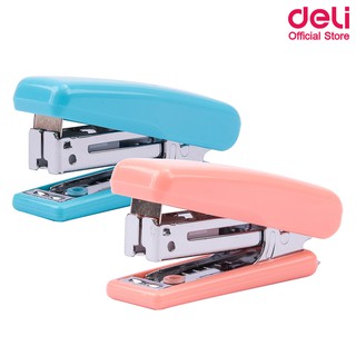 Deli 0254 Stapler ชุดเย็บกระดาษ + ลวดเย็บกระดาษ ขนาด 68*20*32mm คละสีจำนวน 1 ชิ้น