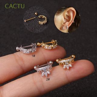 ต่างหูเพทายดอกไม้คริสตัล rook helix cz