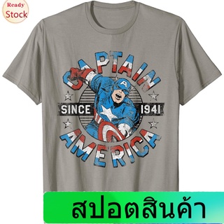 เสื้อยืดผู้ชายและผู้หญิง Marvel Captain America Avengers 1941 T-Shirt Sports T-shirt