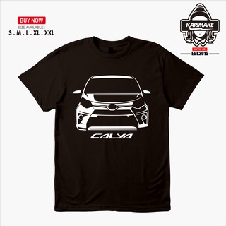 เสื้อยืด พิมพ์ลายรถยนต์ Toyota Calyaสามารถปรับแต่งได้