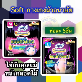 [ห่อละ5ชิ้น]Sofy โซฟี หลับสนิทตลอดคืน ผ้าอนามัย แบบกางเกง M,L 5 ชิ้น กางเกงผ้าอนามัย กางเกงผ้าอนามัยหลังคลอด