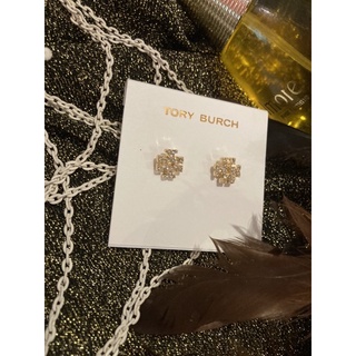 💕ต่างหูToryBurch💕แต่งเพชรCZ✨