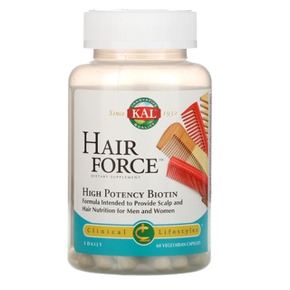 KAL, Hair Force, High Potency Biotin, 60 Veggie Caps