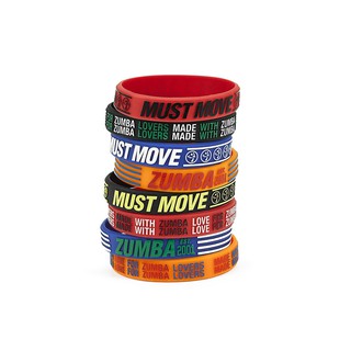 Zumba Must Move Rubber Bracelets 8 PK (กำไลข้อมือยางออกกำลังกายซุมบ้า)