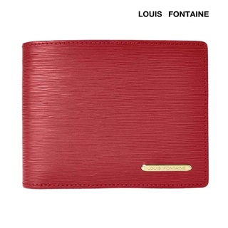 Louis Fontaine กระเป๋าสตางค์พับสั้น มีลิ้นกลาง รุ่น GEMS - สีแดง ( LFW0013 )