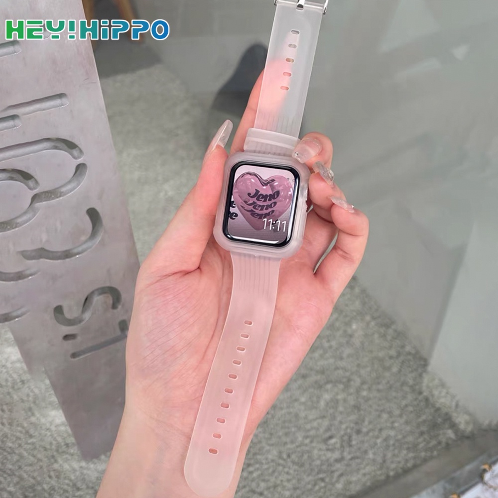 สายนาฬิกาข้อมือเจลลี่ใส สําหรับสมาร์ทวอทช์ iwatch 45 44 42 41 40 38 มม. 7 6 5 4 3 SE