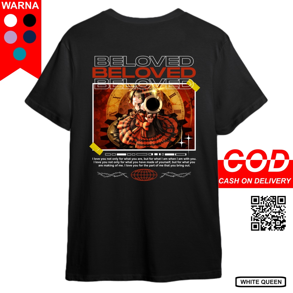 TOKISAKI KURUMI DATE A LIVE STREETWEAR เสื้อยืด - MENS & WOMENS DISTRO เสื้อยืด ANIME & GAME DESIGN 