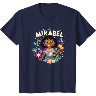 เสื้อยืดผ้าฝ้ายพรีเมี่ยม เสื้อยืด พิมพ์ลายโปสเตอร์ Disney Encanto Mirabel