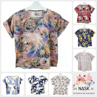 nask เสื้อแฟชั่นผู้หญิง เสื้อผู้หญิง แขนสั้น ผ้าบาง สวมใส่สบาย ไม่ร้อน ไม่ต้องรีด สบายจริงๆ