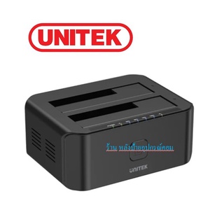 UNITEK USB 3.1 to SATA III Dual Bay HDD/ SSD Docking Station with UASP &amp; Offline Clone in Black Model: Y-3032