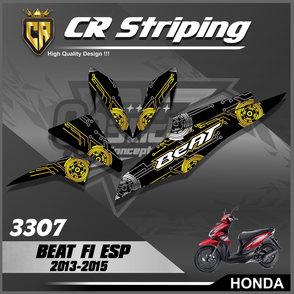 Semi Full Beat Fi 2013-2015 Striping Variant - Beat Fi Street สติ๊กเกอร์ติดมอเตอร์ไซค์ Racing Techno