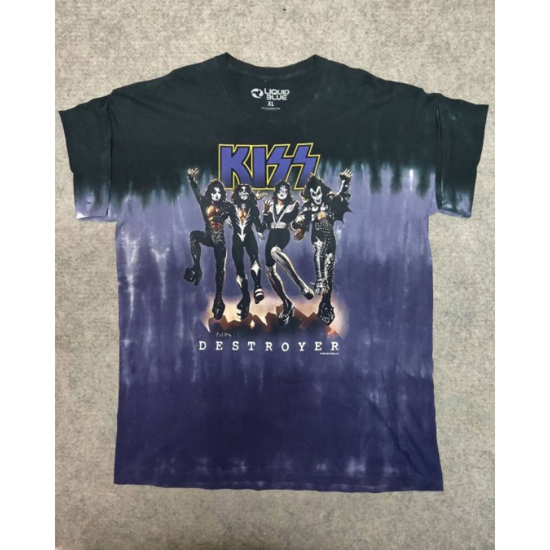 เสื้อวงKISS มัดย้อม ปี2005 ป้าย LIQUIDBLUE