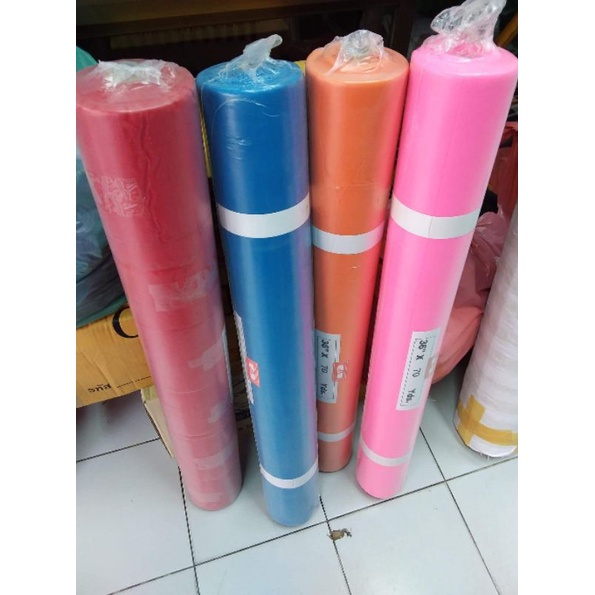 ผ้าเเพรเยื่อไม้ ผ้าผูกรถขบวนพิธี ผ้าตาข่าย หน้ากว้าง36นิ้ว