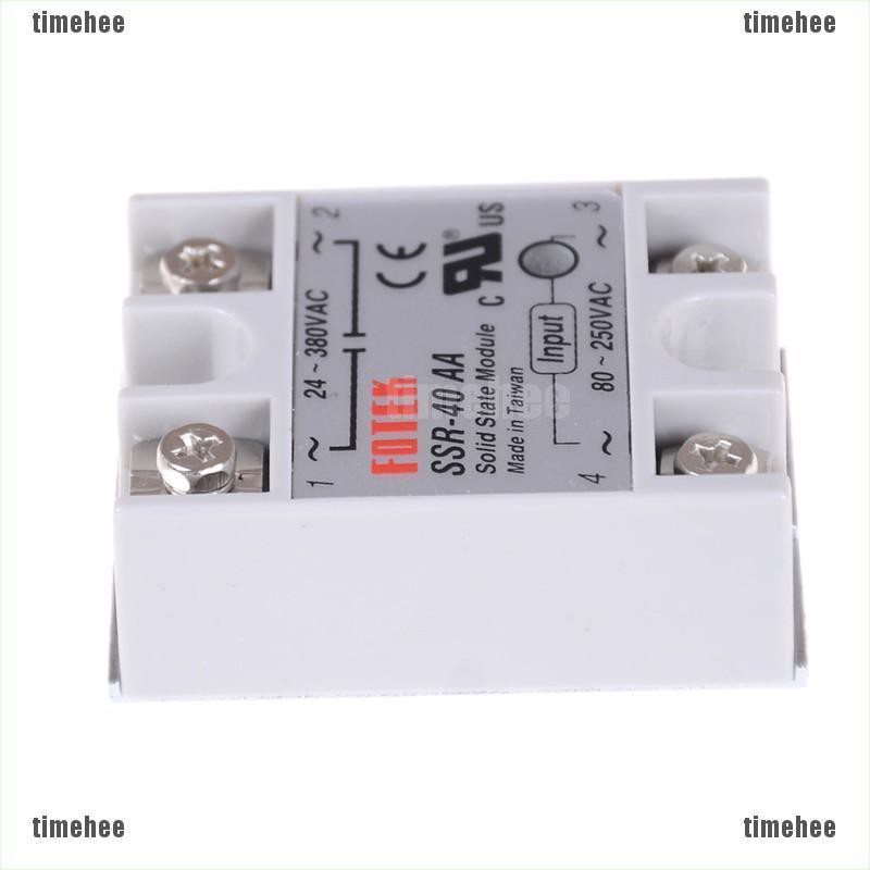 Thimheesolid State Relay SSR-40 AA 40A AC relais 80-250 V to 24-380 VAC ...