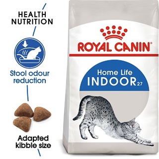 Royal Canin Indoor 27 ขนาด 10 kg. อาหารแมว สูตรแมวอาศัยในบ้าน ให้พลังงานน้อย สำหรับแมวโต 1 ปีขึ้นไป (10 กิโลกรัม/ถุง)