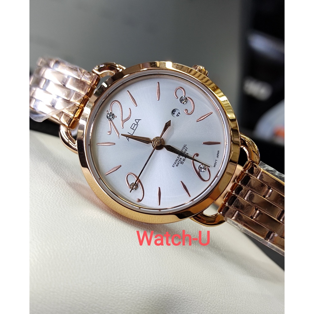 นาฬิกาข้อมือผู้หญิง Alba พิงค์โกลด์ AH7N18X1 AH7N18X AH7N18