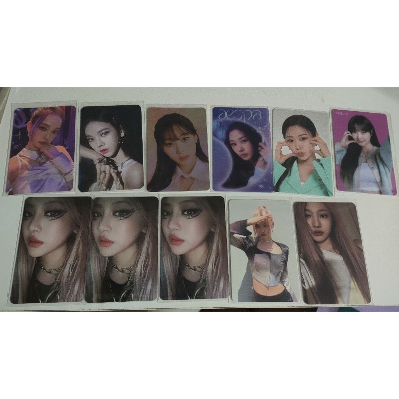 พร้อมส่ง aespa คาริน่า จีเซล หนิงหนิง การ์ดแท้แกะจากอัลบั้มเองกับมือ