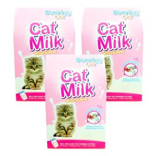 Bearing Cat Milk with Taurine [300g x3] อาหารแทนนม สำหรับ ลูกแมว แมวอุ้มท้อง และเลี้ยงลูก แมวพักฟื้น