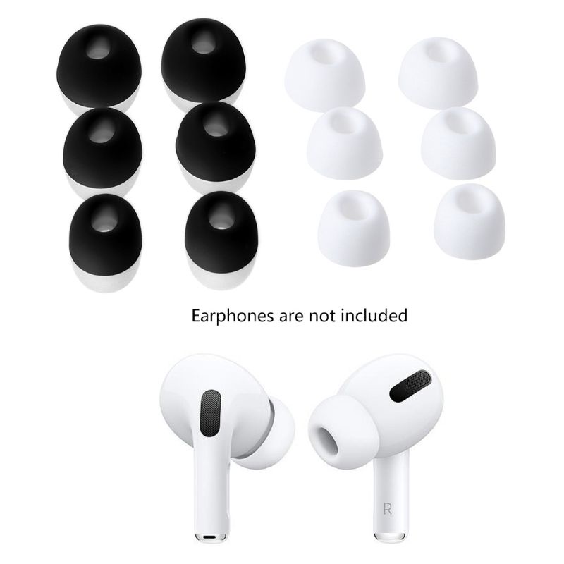 A0NB 3Pair Ear Buds Tips Plugs Soft Silicone Earbud In Ear Cover for airpods Pro fkkab8q085