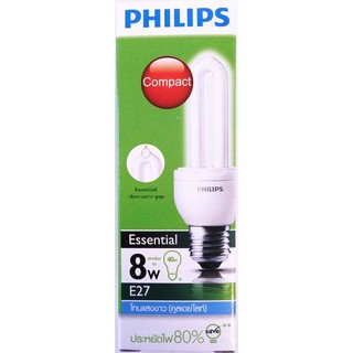 PHILIPS หลอดไฟ รุ่น E-SAVER E27 กำลัง 8 วัตต์ Cool Daylight